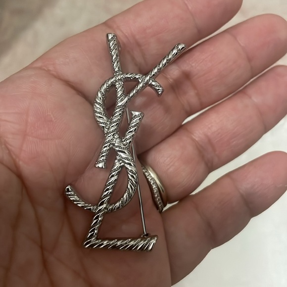 YSL Silver Brooch - Picture 3 of 3